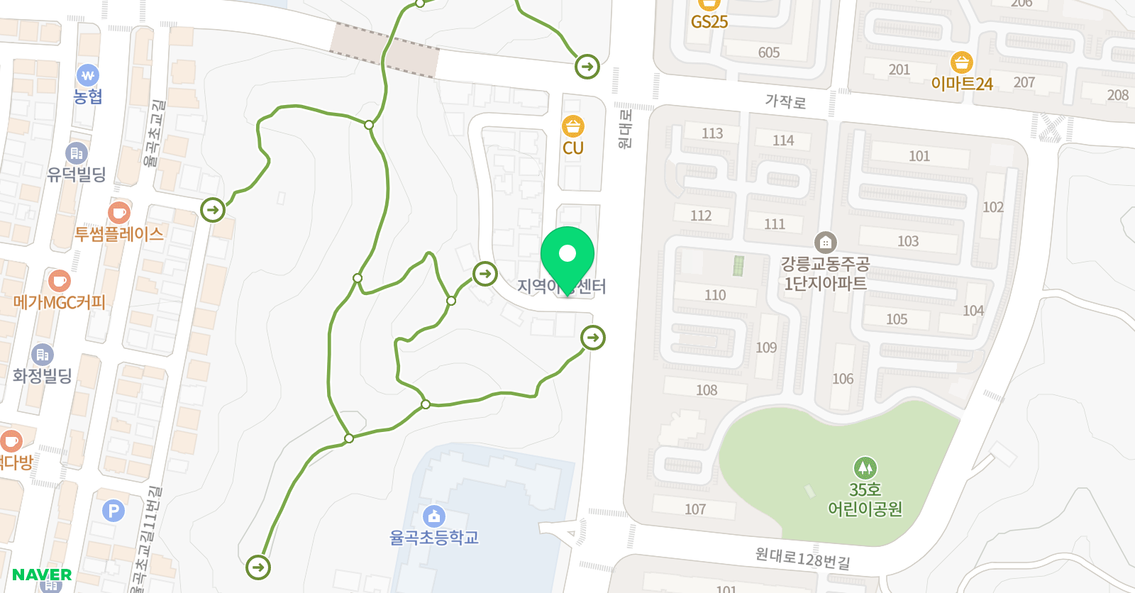 삼성 영어학원 교동택지점 위치