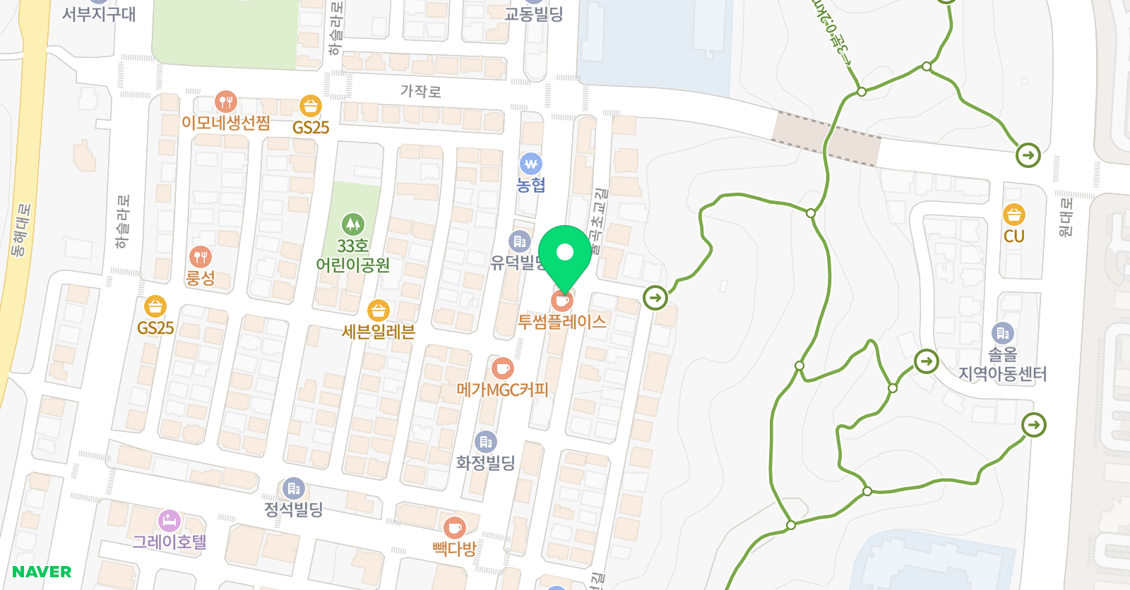 리드인 강릉교동솔올점 위치