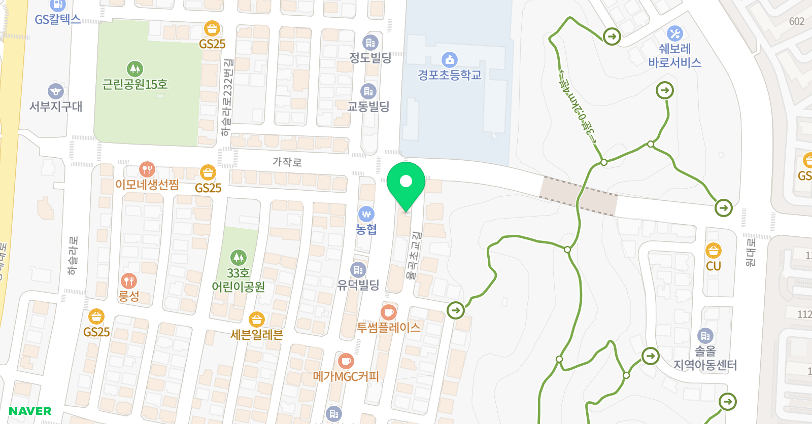 지혜의숲 사고력논술학원 위치