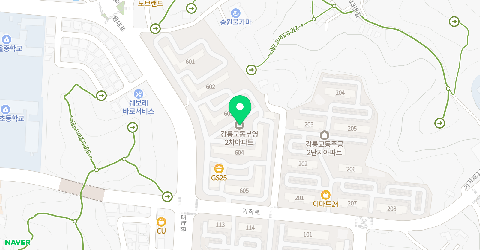 스마트해법영어 강릉써니교실 위치