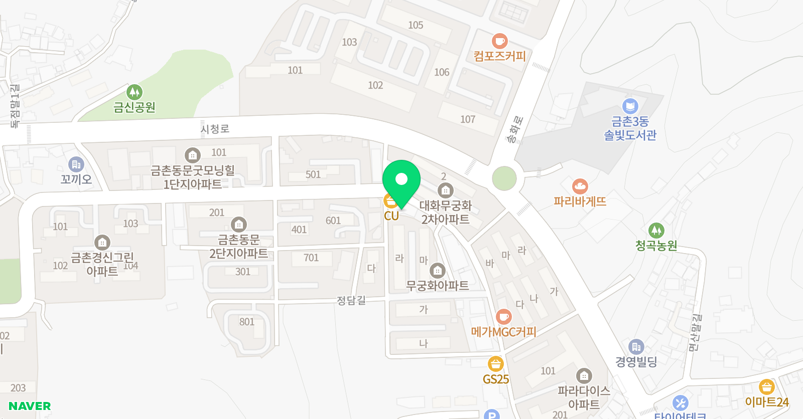 더위너스 학원 위치