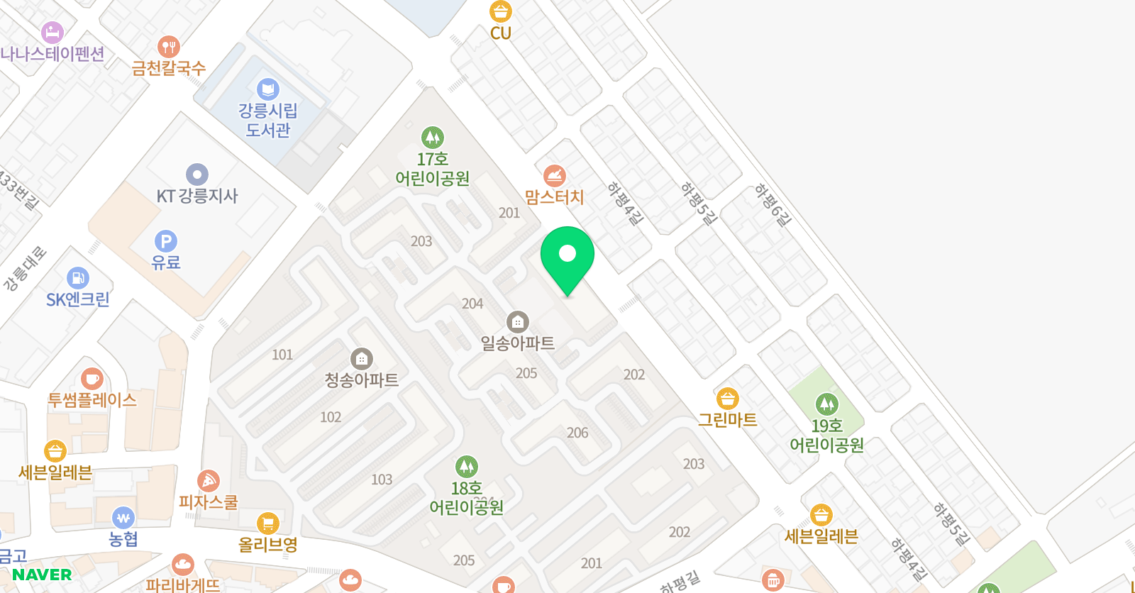 스마트해법 영어 강릉포남동점 위치