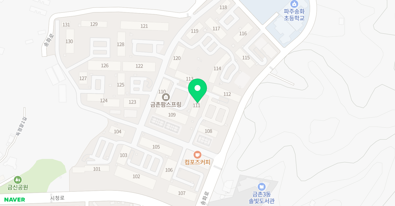 아트앤하트 파주 아동 팜스프링점 위치
