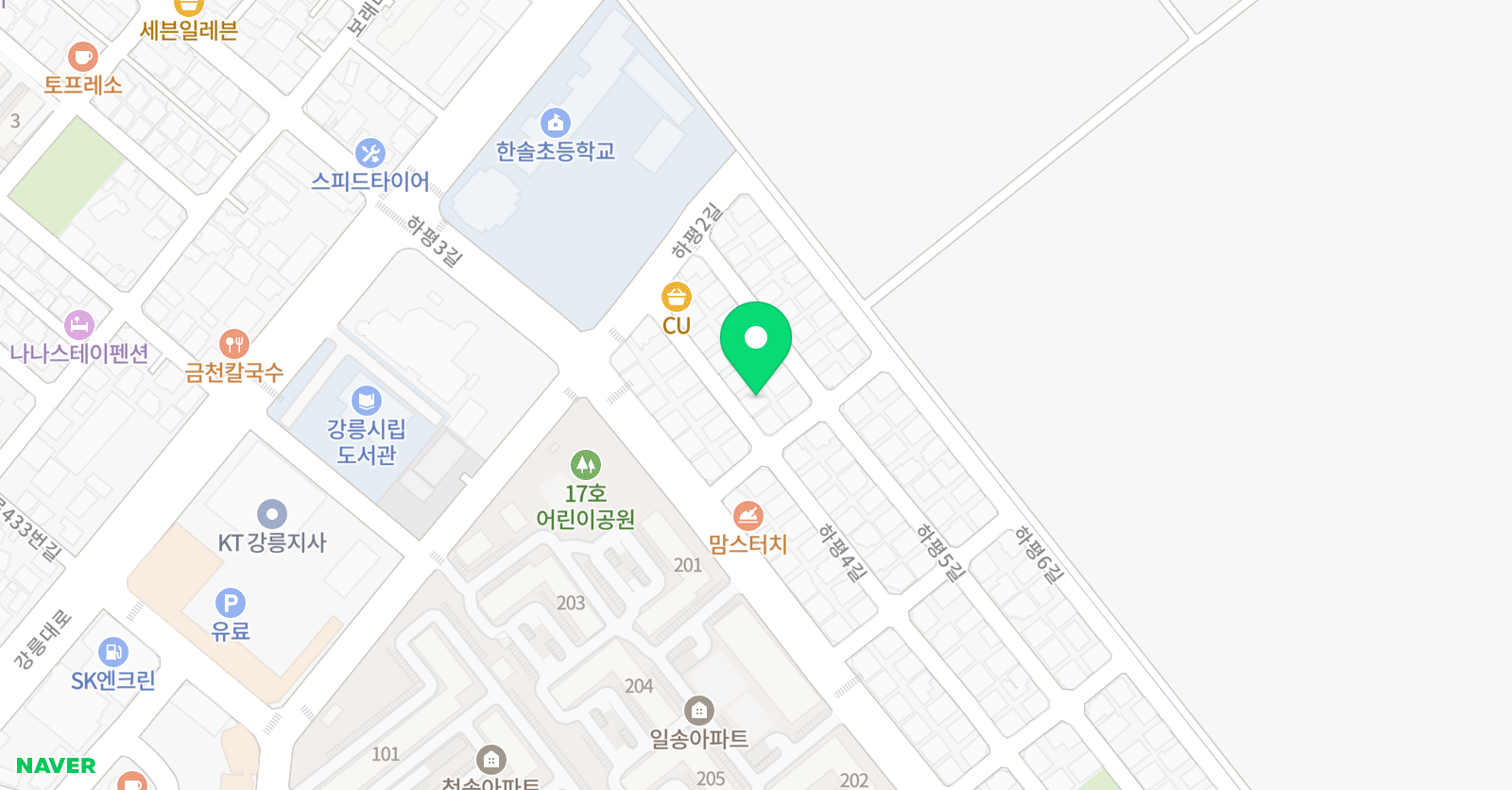 호산나 학원 위치