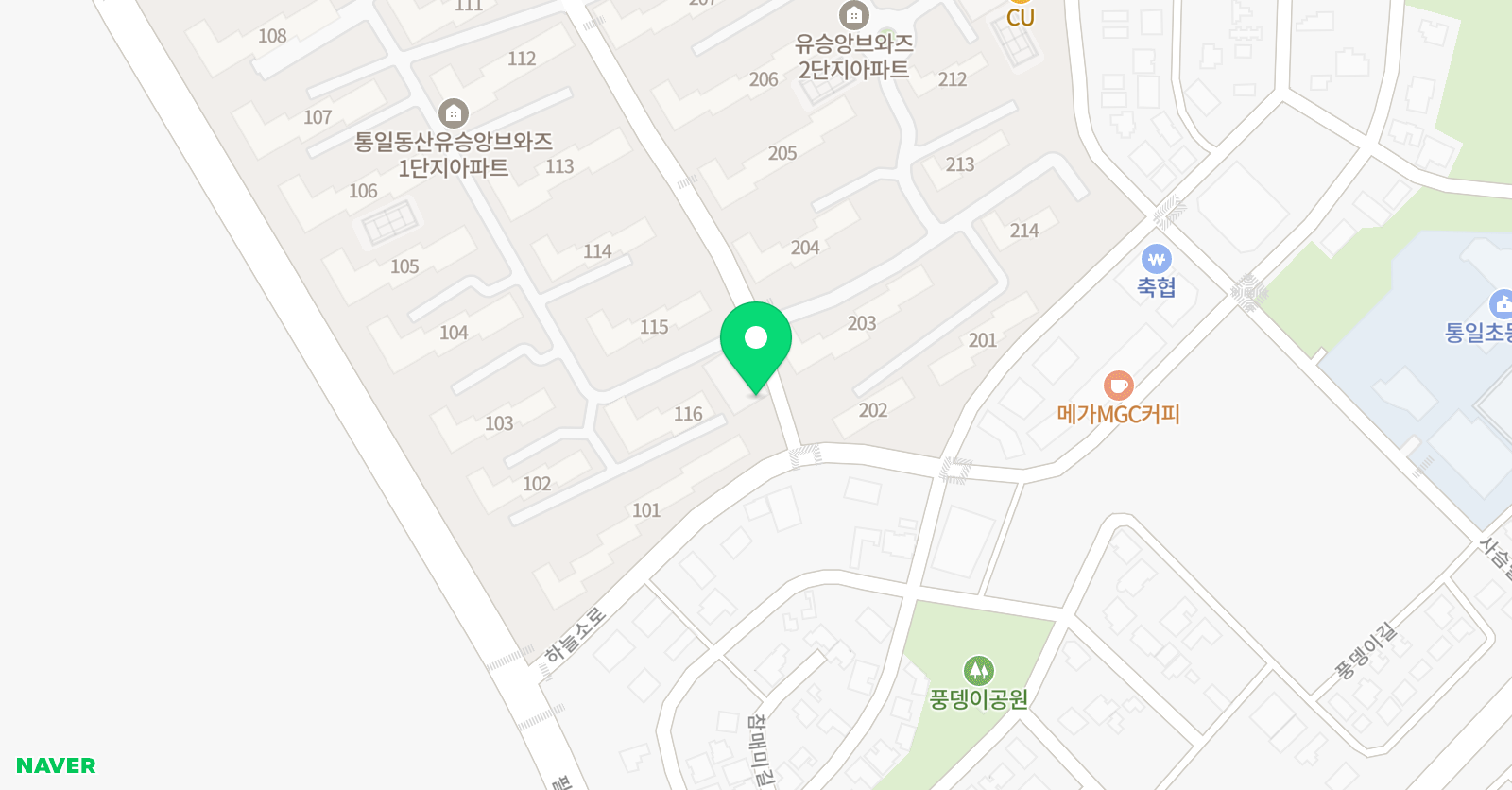 행복한 피아노 위치