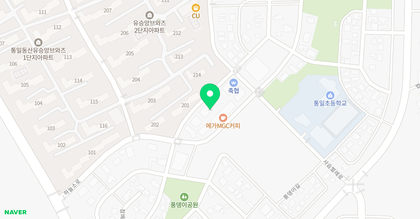 큰숲교육 영어수학 위치