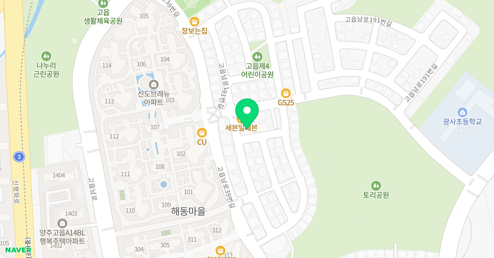 허니비 영수전문학원 위치