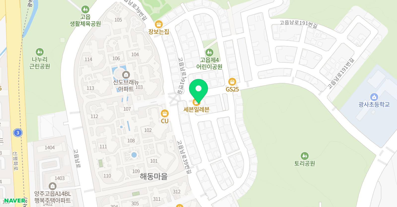 원티어 영어수학학원 위치
