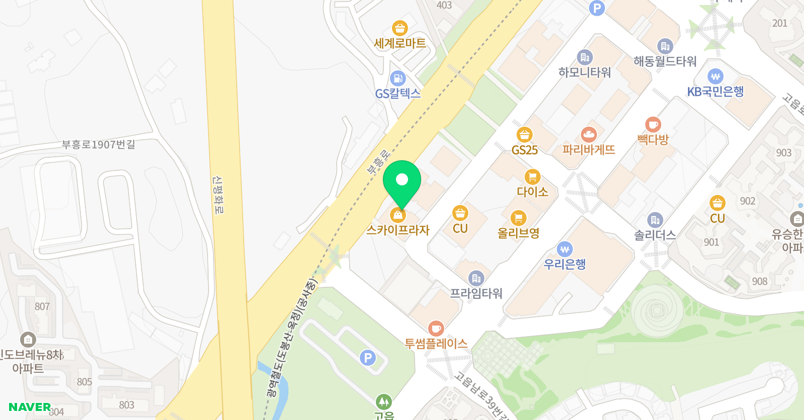 와이즈원 학원 위치