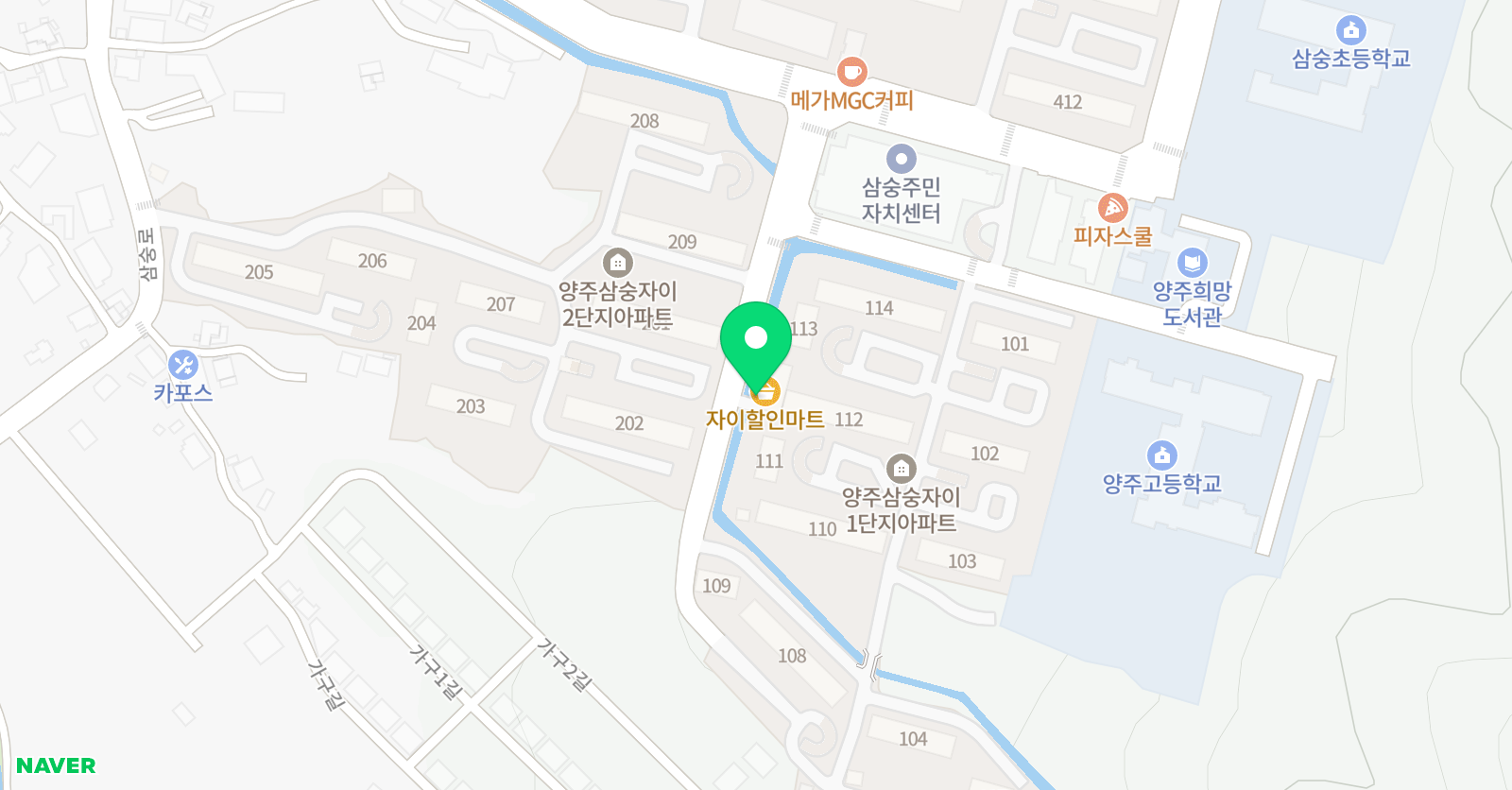 봄봄사고력 수학교습소 양주자이 위치