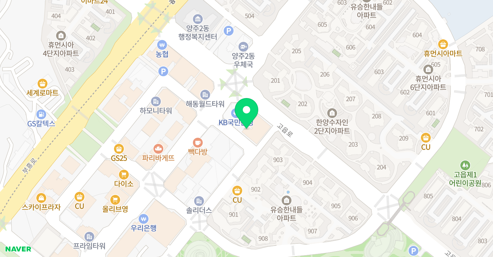 GNB 어학원 고읍캠퍼스 위치