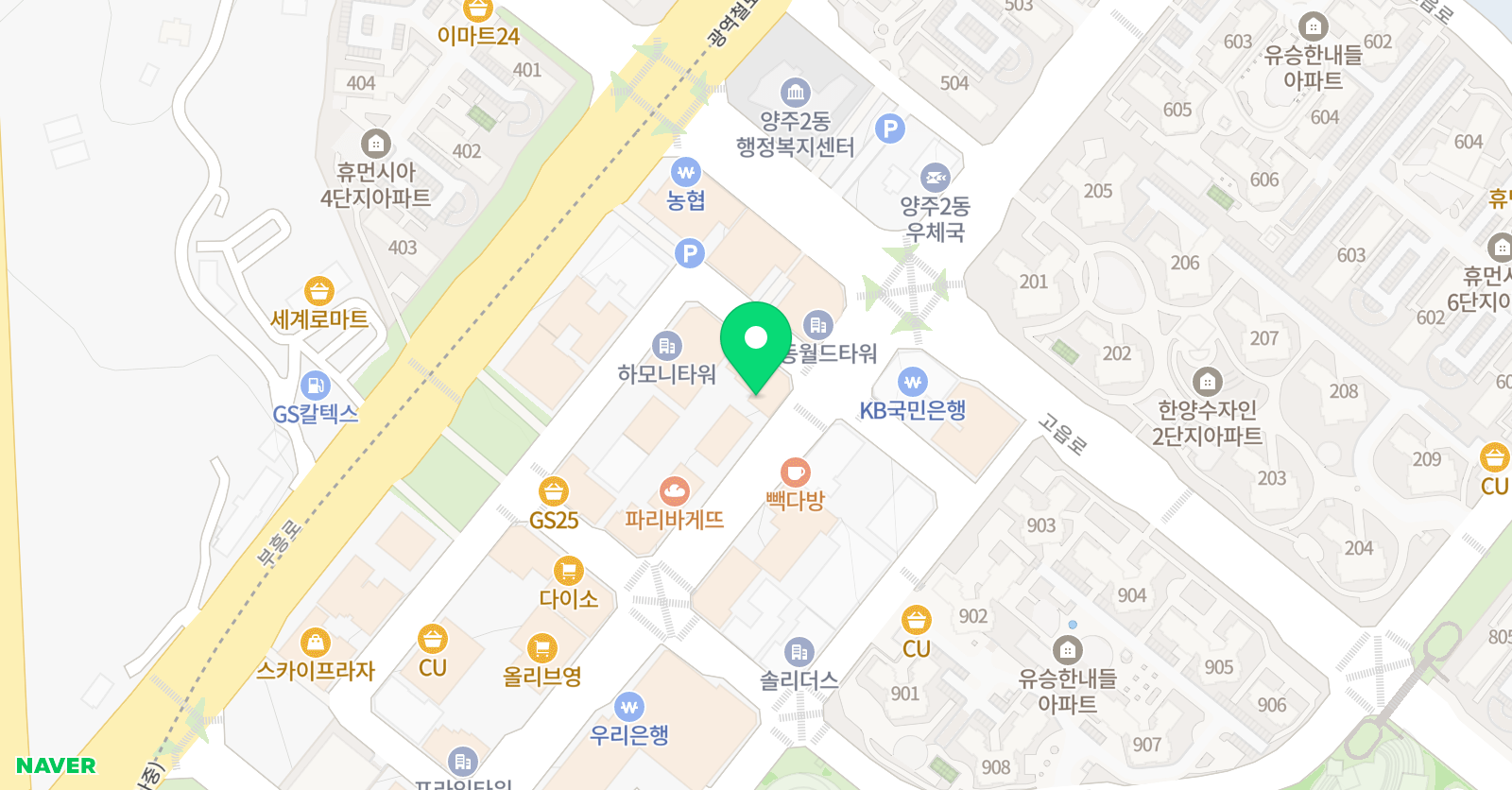 세븐스텝 어학원 고읍캠퍼스 위치