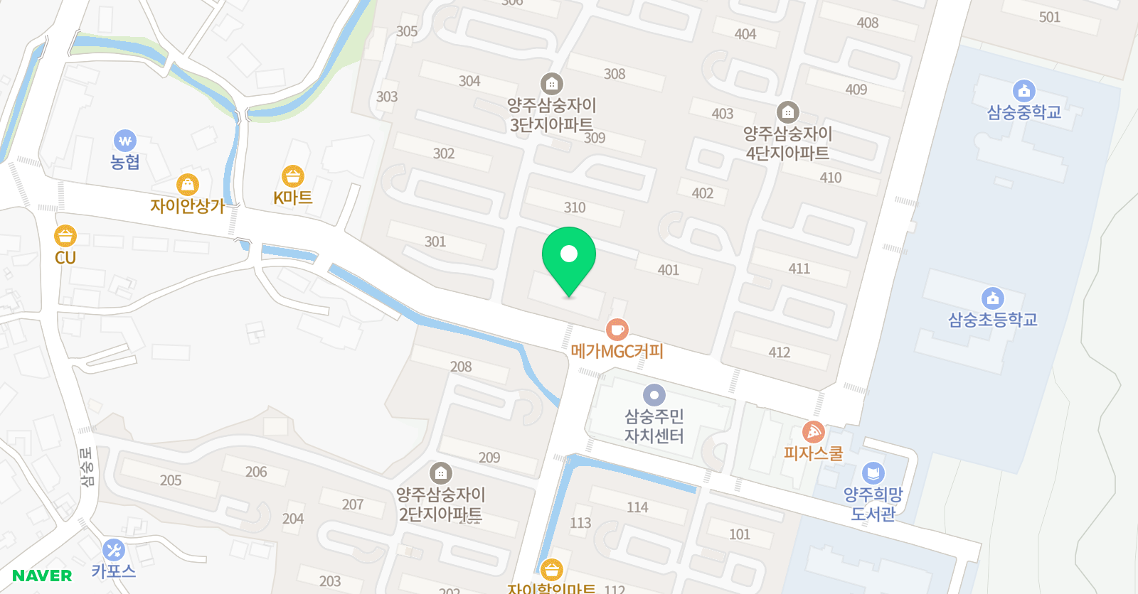 미래엔 영어수학 유어학원 위치
