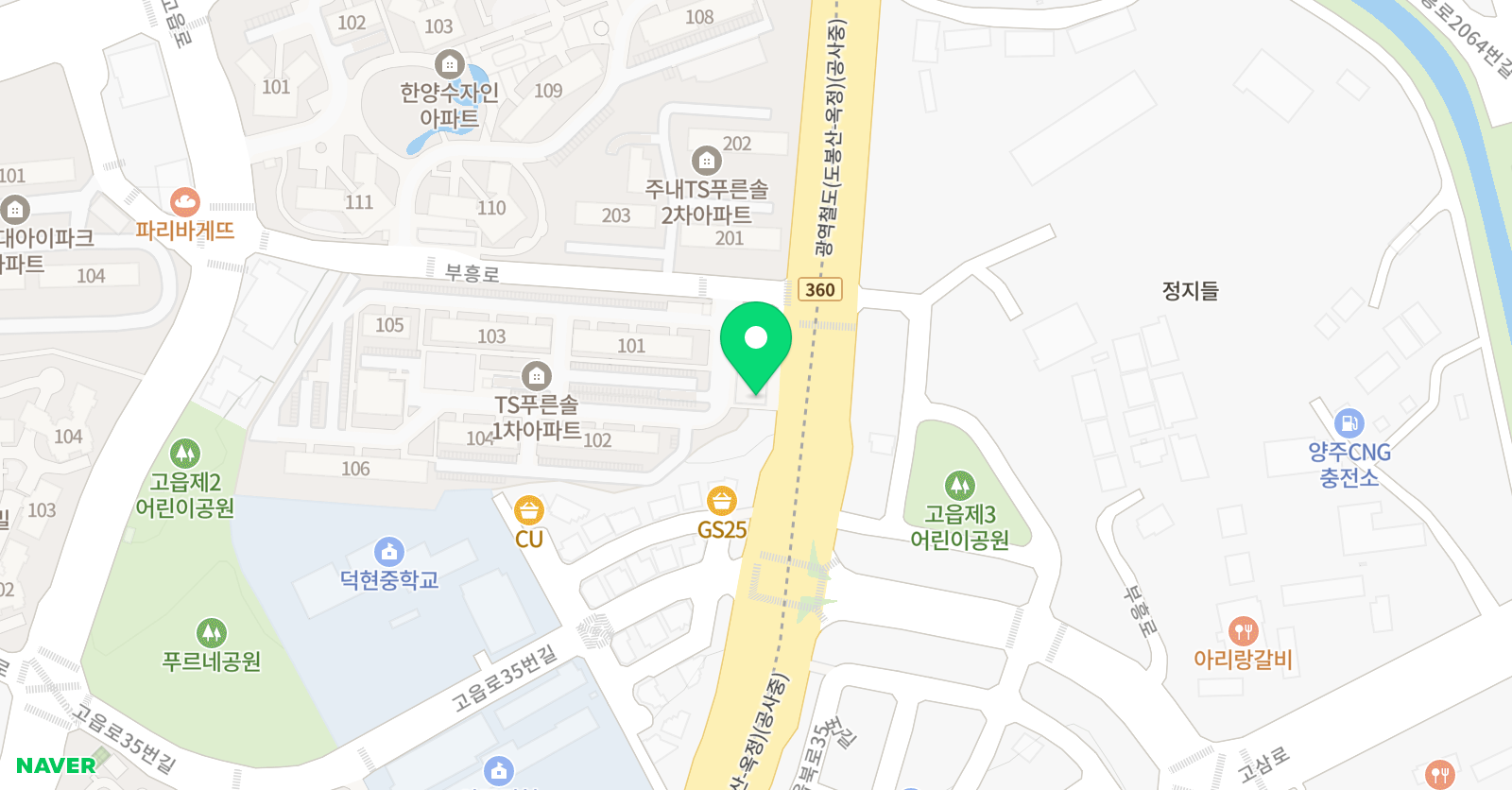 국가대표푸른솔 태권도장 위치