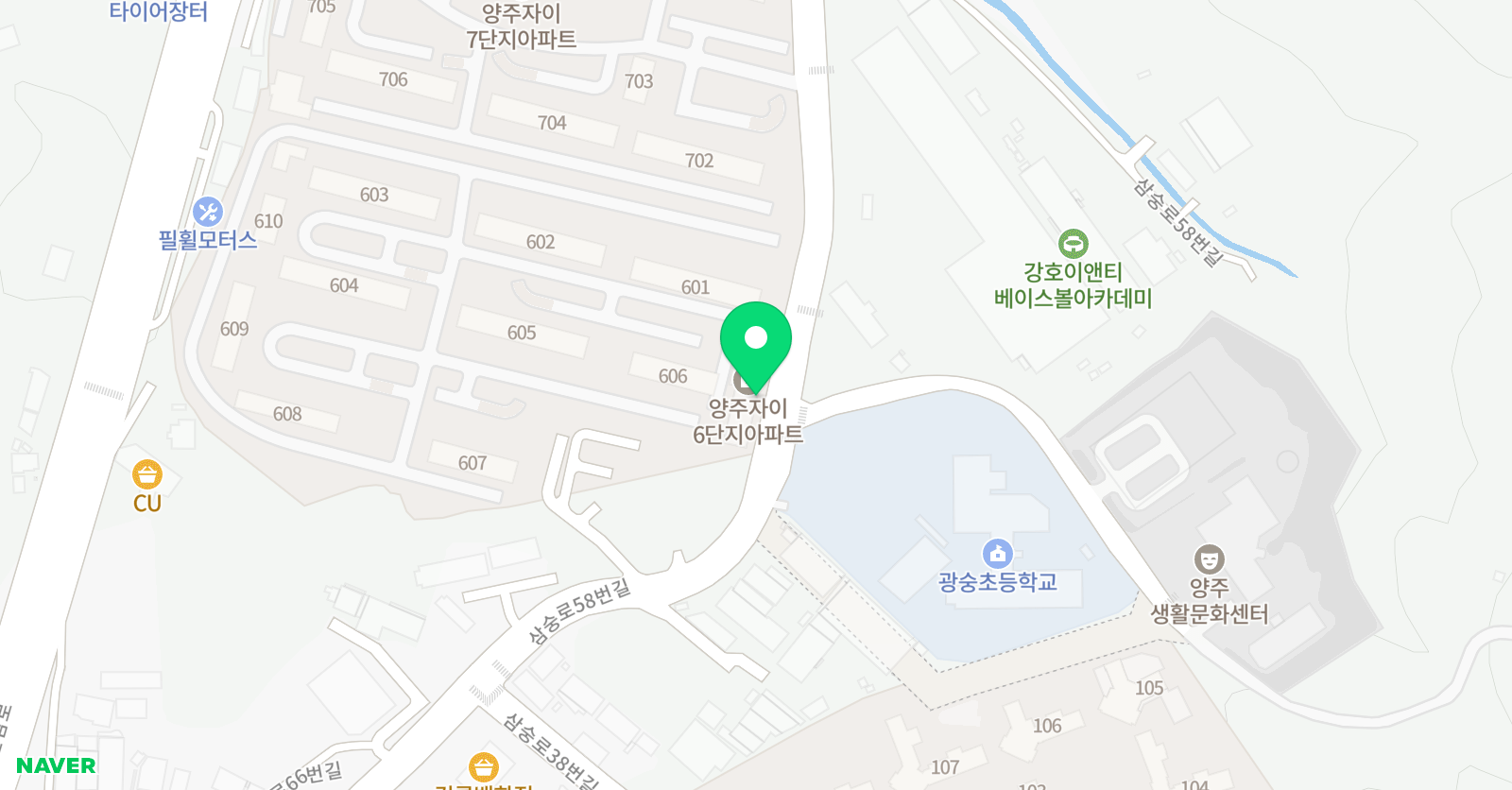 용인대백호 태권도장 위치