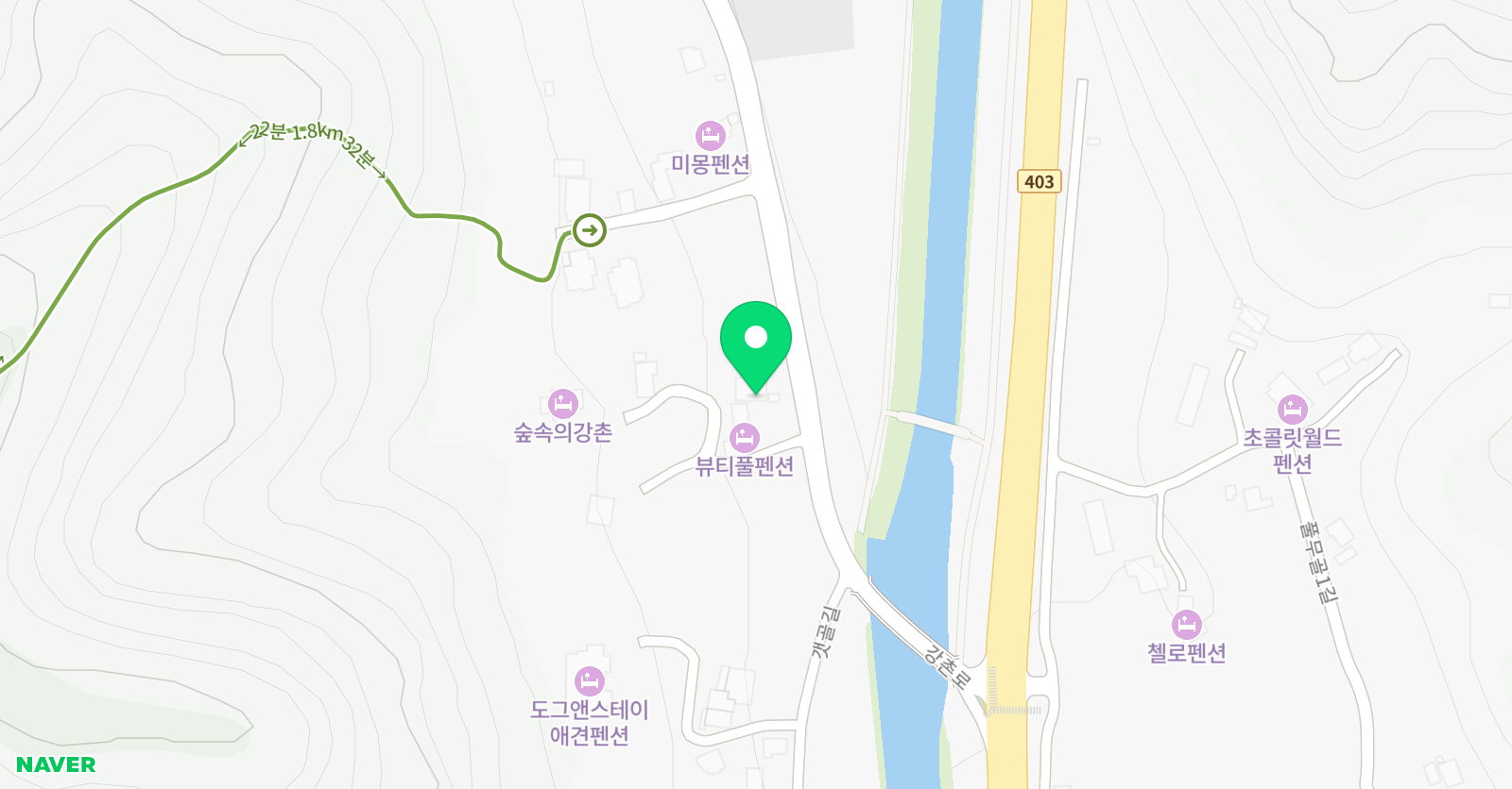 엘리시안강촌 스키강습 더케이스키스쿨 위치