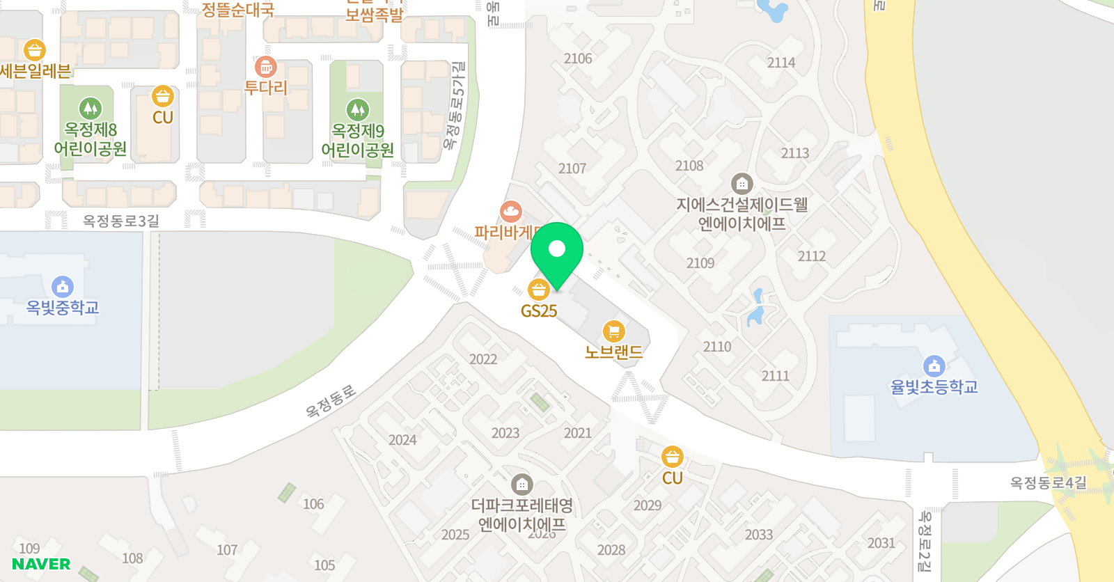 우리 말해 양주옥정점 위치