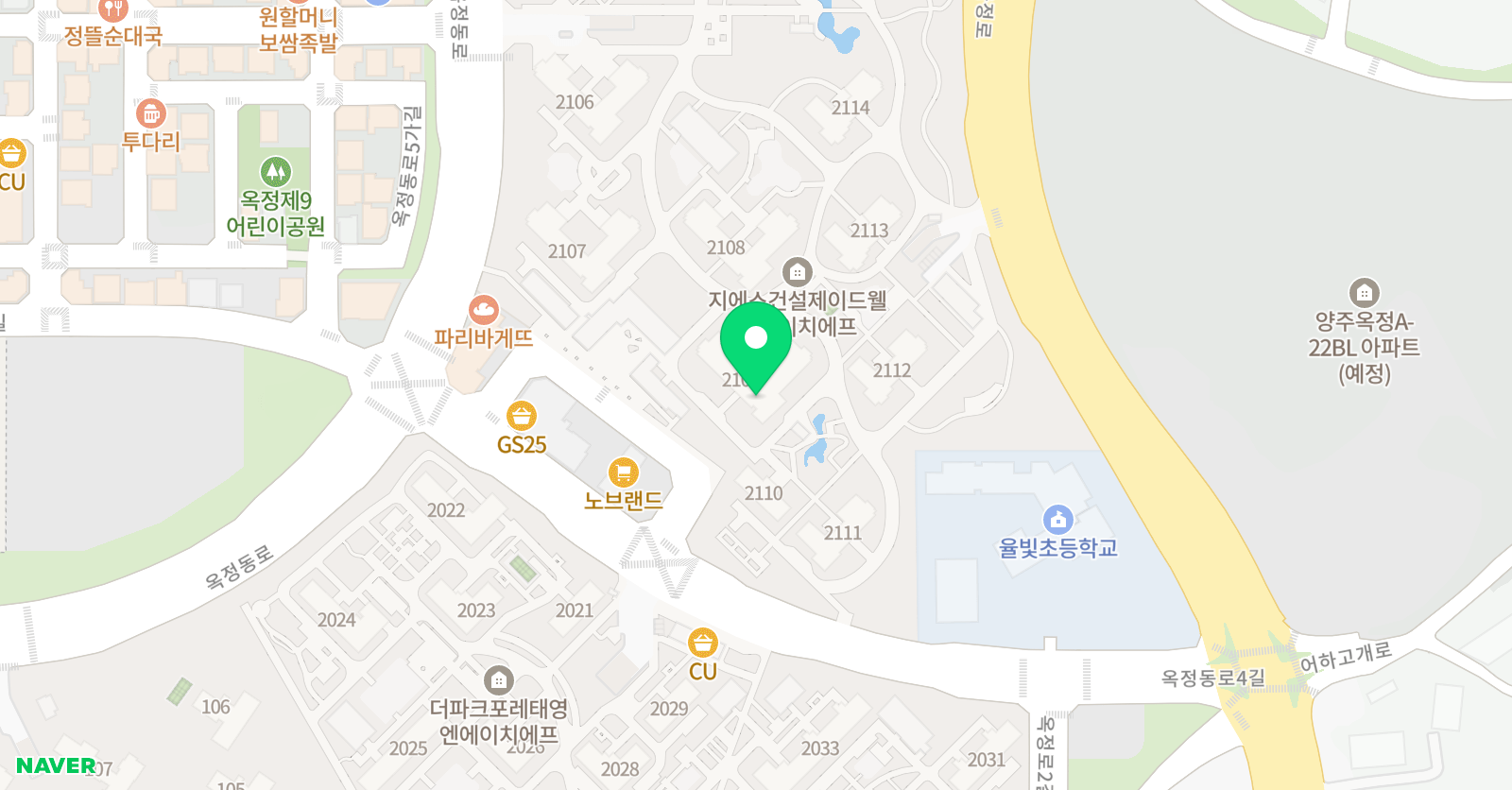 한우리 독서토론논술 옥정제이드웰 홈클럽 위치