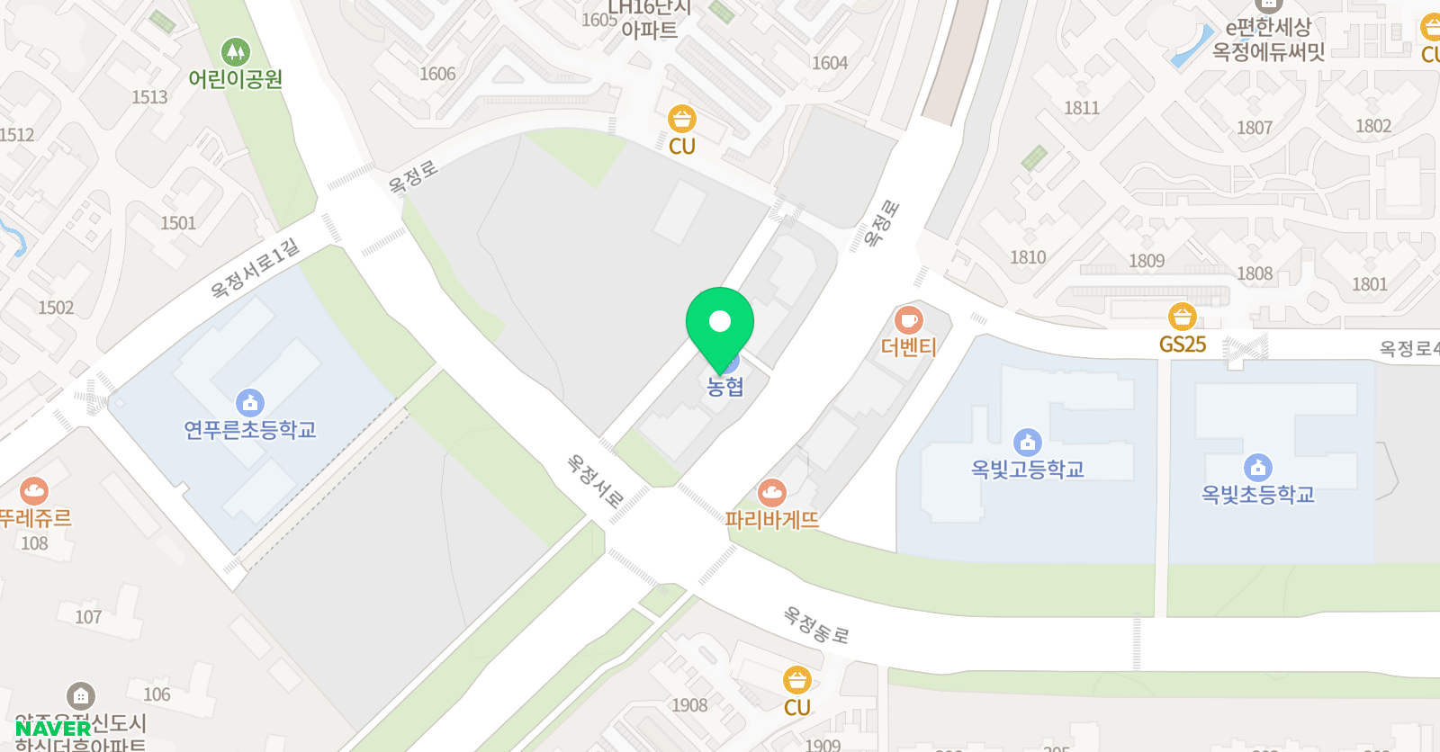 푸른학원  위치