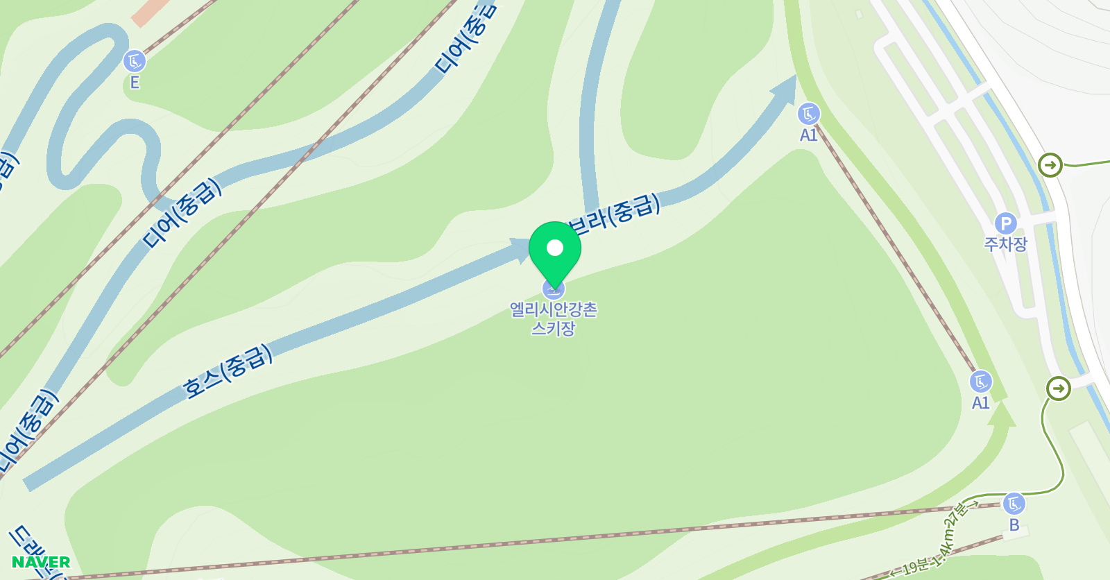 클럽블루 스키강습센터 위치