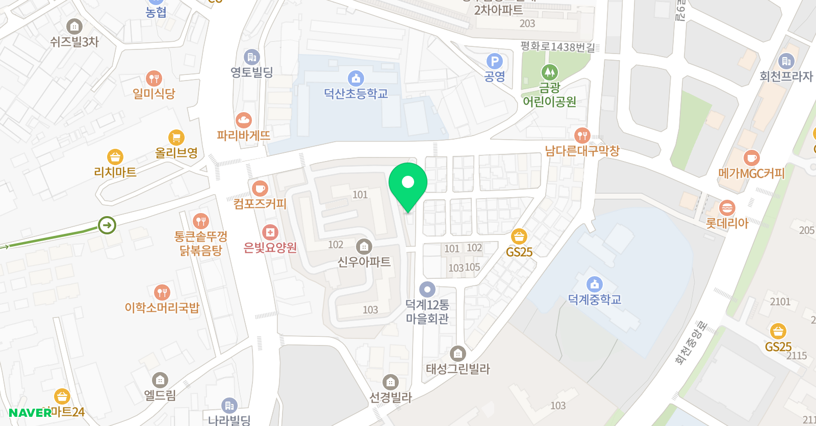 덕계품 태권도 위치
