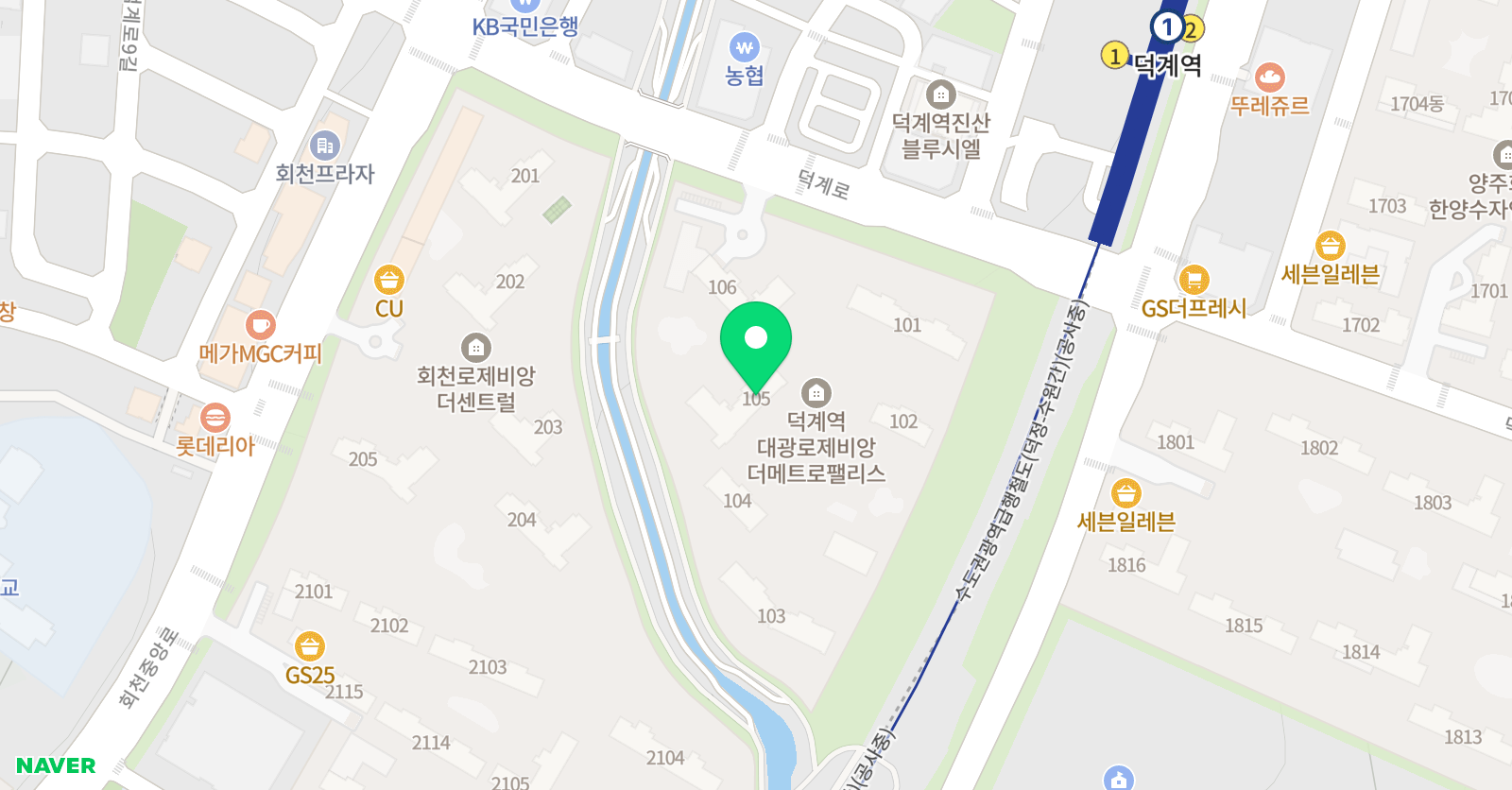 기탄사고력교실 학원 회천대광로제비앙점 위치