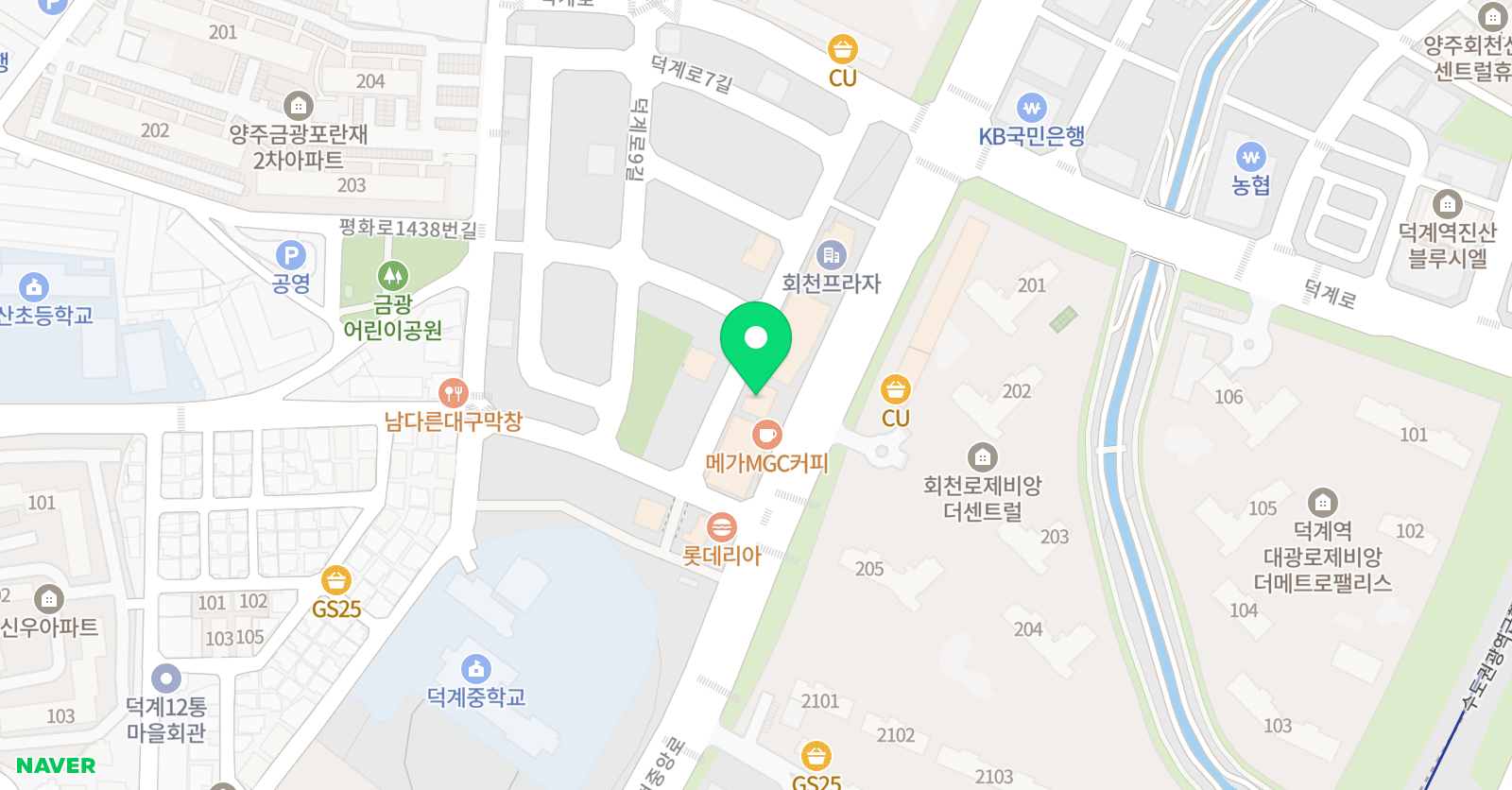 점프윙스 줄넘기클럽 회천점 위치
