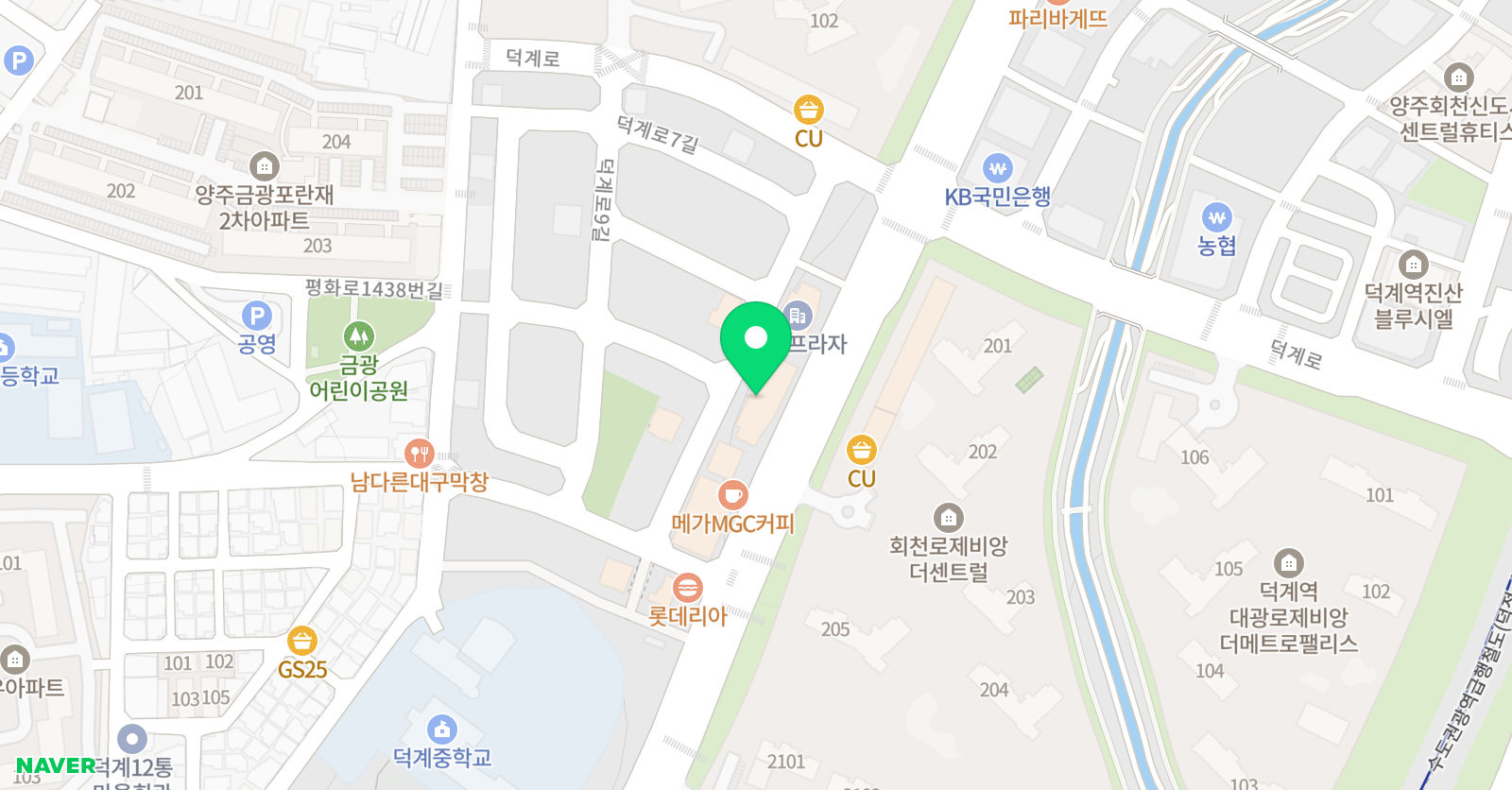 와이즈원 어학원 덕계 위치