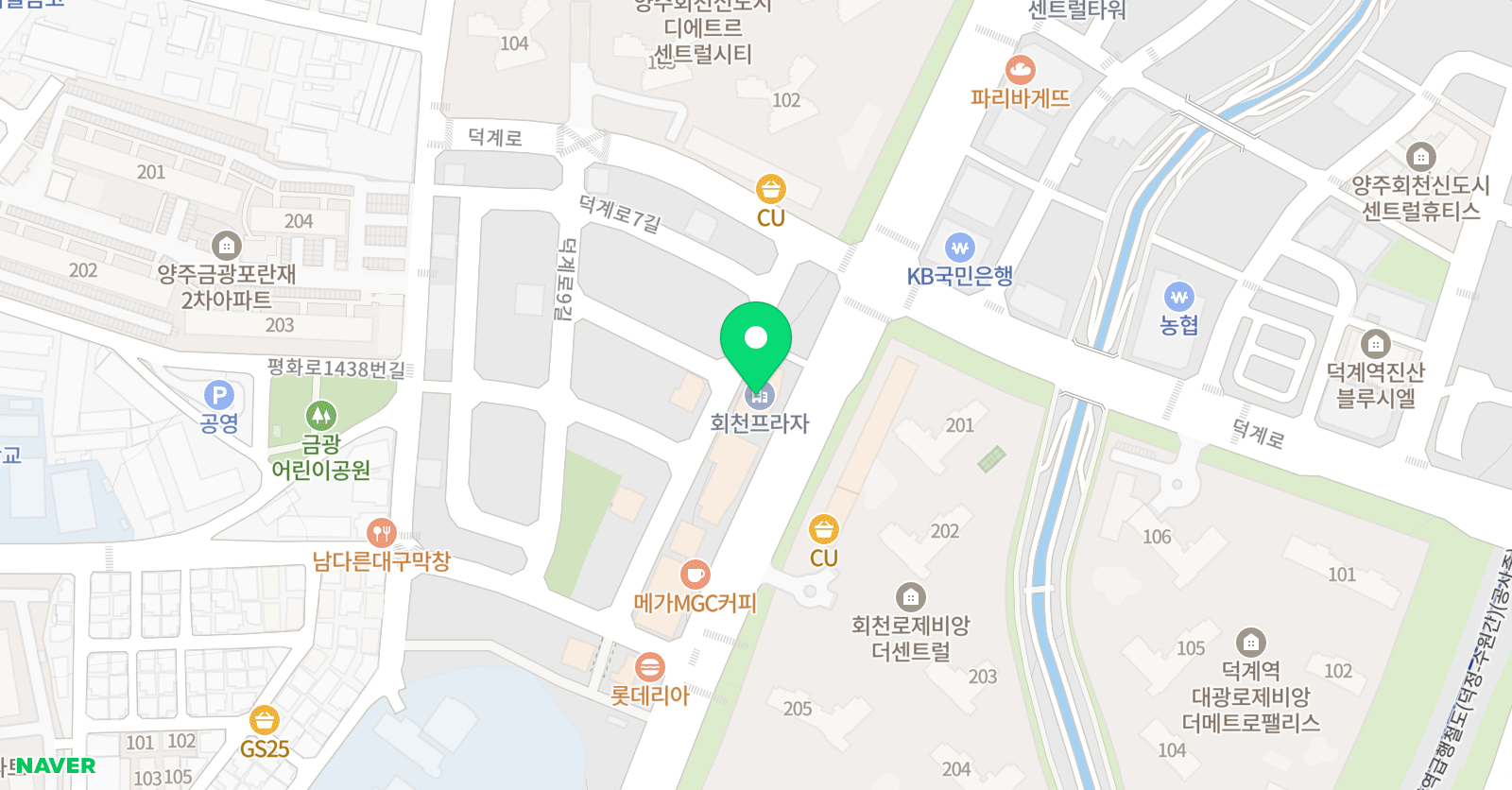 디팸 댄스학원 양주회천점 위치
