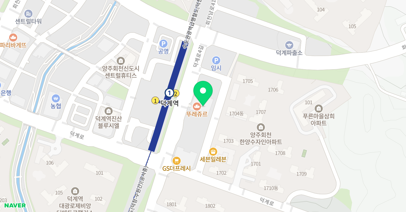 지챔프 댄스학원 덕계점 위치
