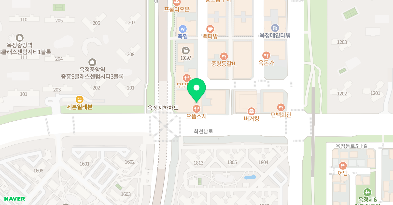 옥정 토론토어학원 위치