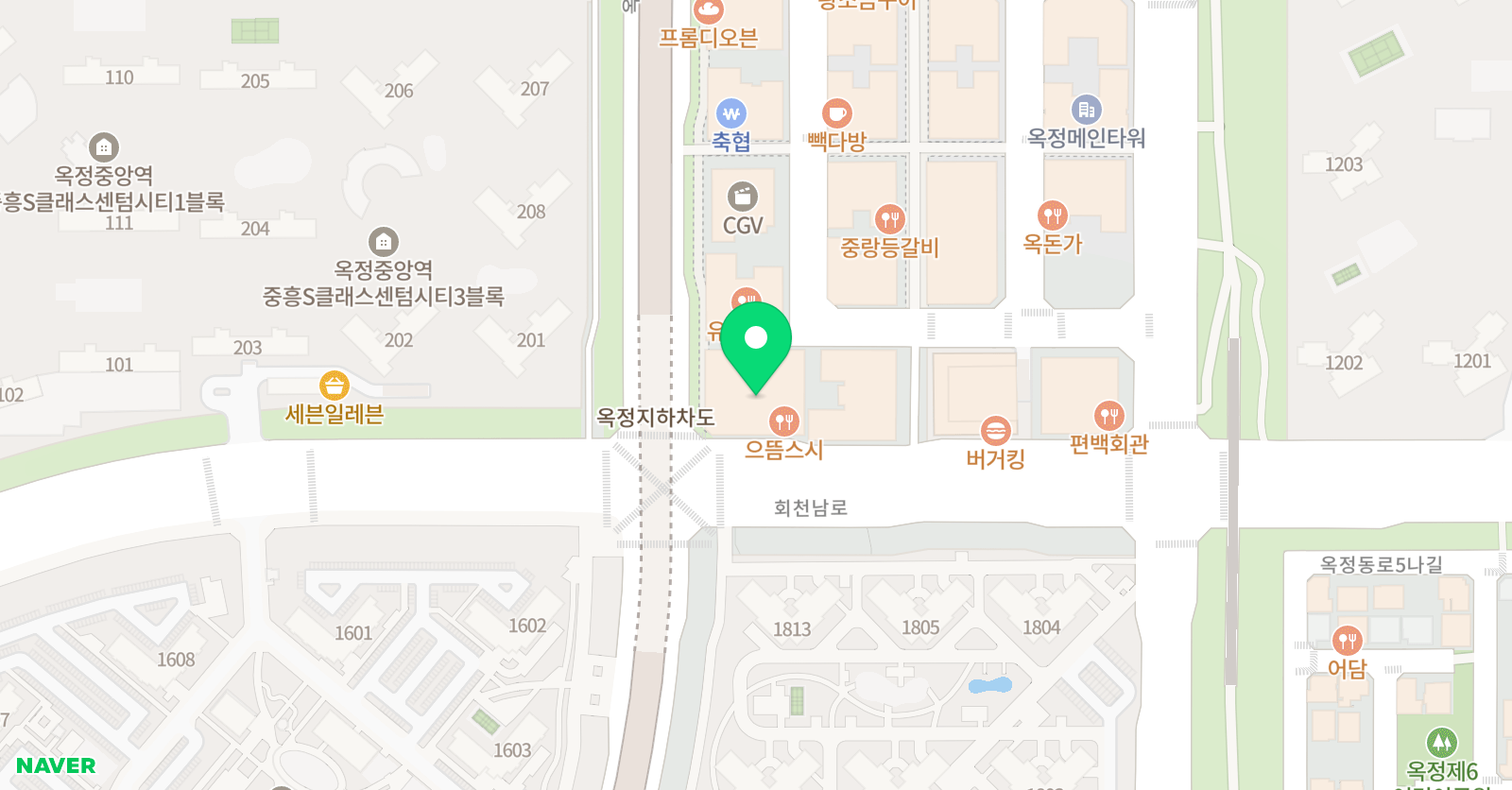 국풀 국어전문학원 양주옥정원 위치
