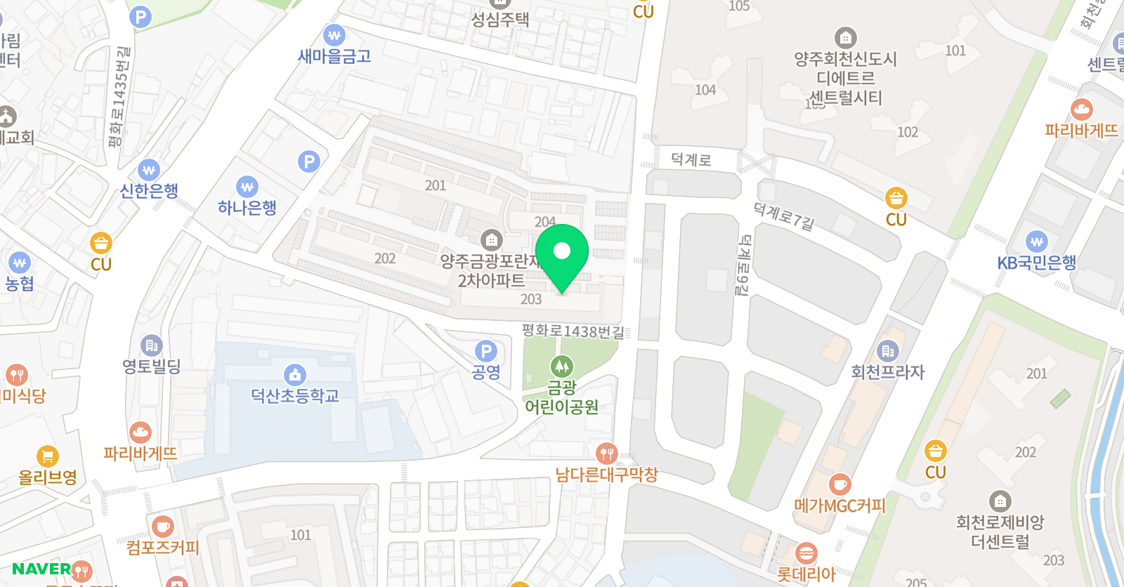 기탄사고력교실 덕계금광2차 교실 위치