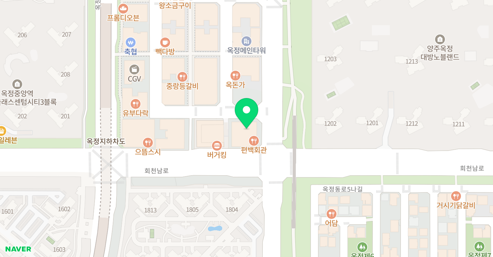 YBM ECC 양주 위치