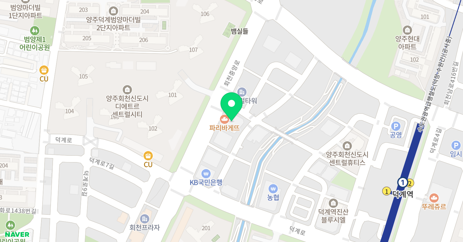 아소비 양주회천신도시센터점 위치