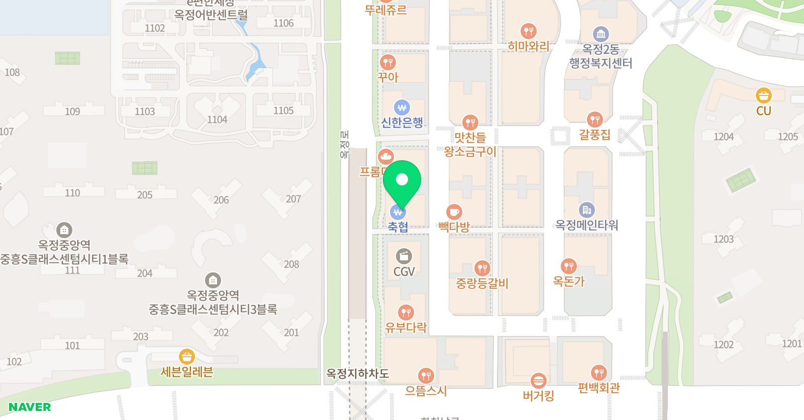 빨간펜수학의달인 한솔플러스영어 옥정캠퍼스점 위치