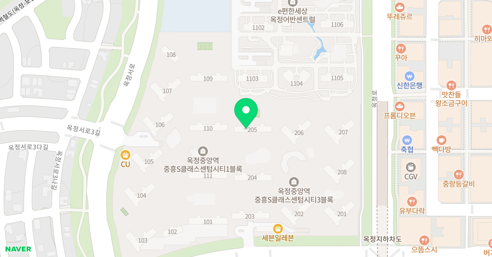 아소비 양주옥정중흥센텀시티2단지점 위치