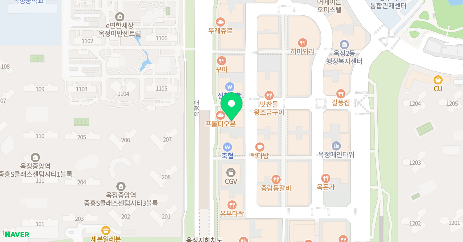 국어공간 국어학원 양주옥정점 위치