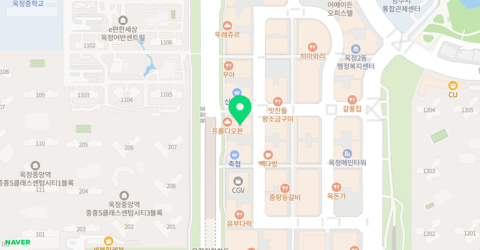 엘리프 어학원 옥정캠퍼스 위치
