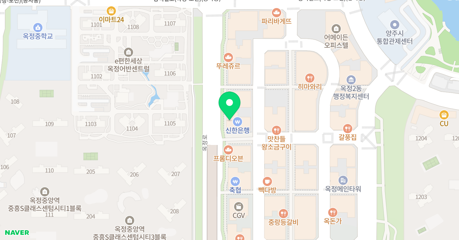 YBM잉글루 미래엔수학 옥정캠퍼스 위치