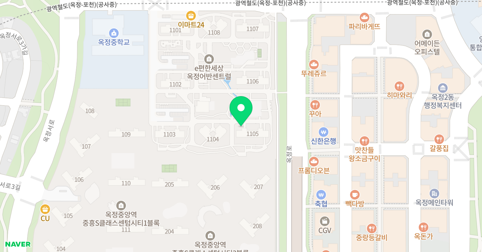 한우리독서논술 옥정교실 위치