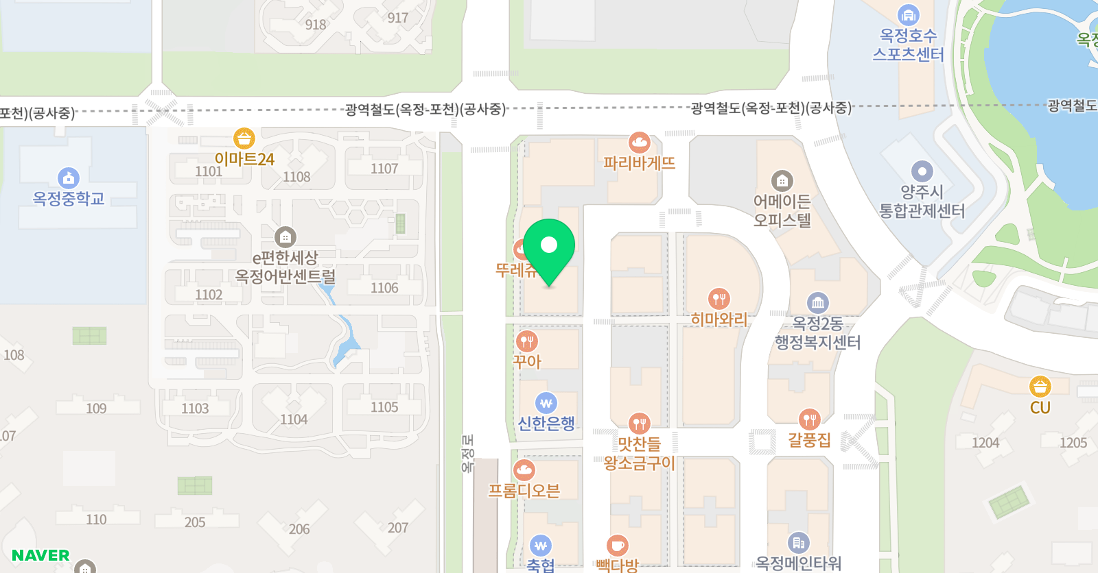 몽키즈클라이밍 양주옥정점 위치