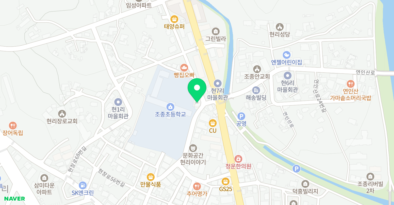 GnB 어학원 현리캠퍼스 위치