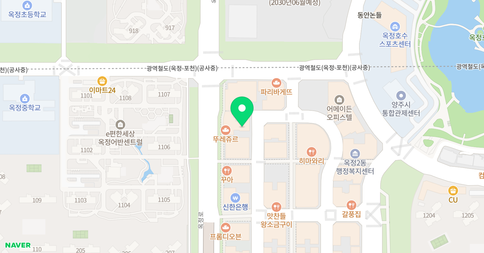 옥정에스트 학원 위치