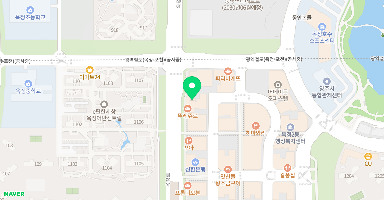 EiE고려대 어학원 양주옥정캠퍼스 위치