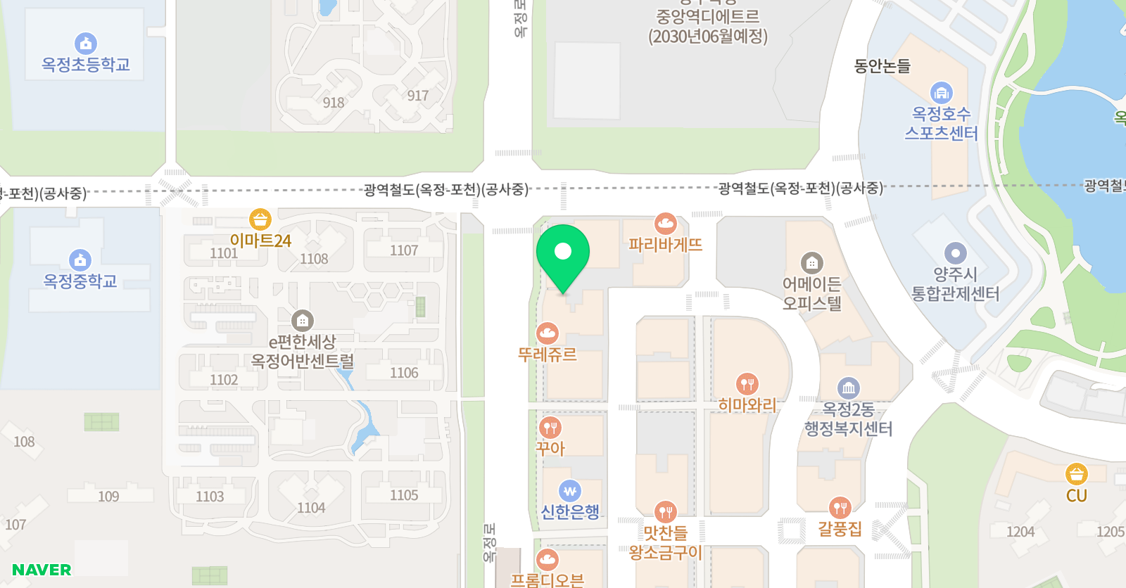 옥정돌체피아노 음악학원 위치