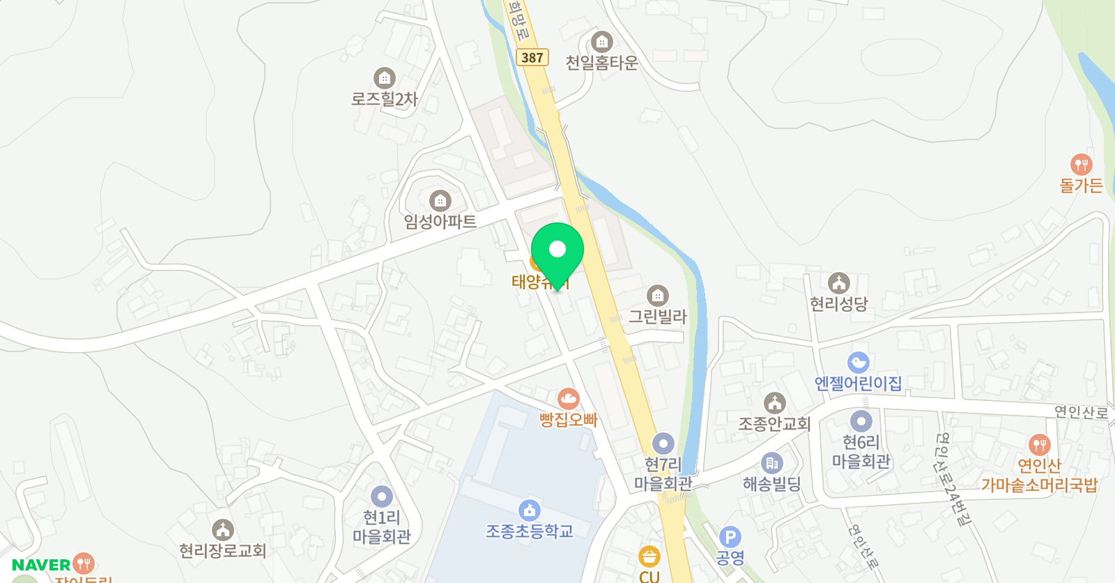 동원태권스쿨 소리숲피아노 위치