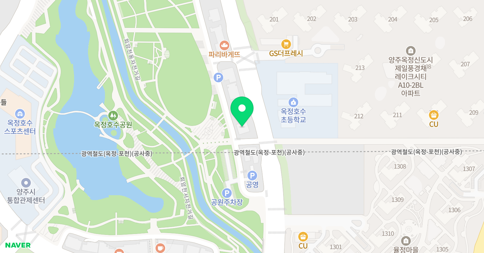 튼튼영어마스터클럽 MC 영어학원 양주옥정 위치