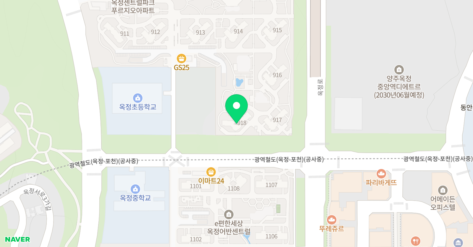 리드인 양주옥정초점 위치