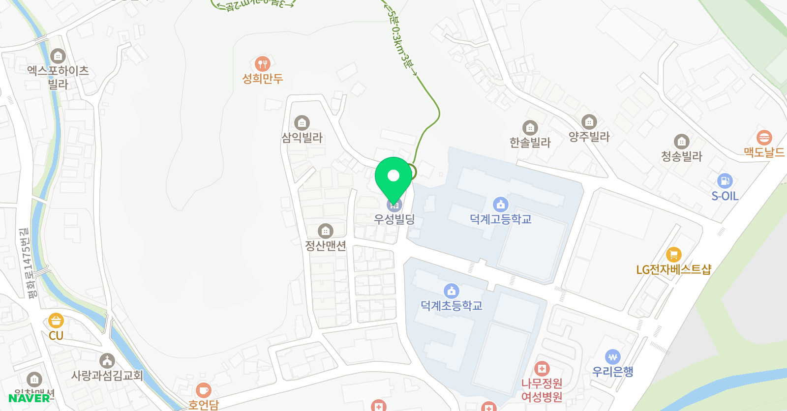 한별 학원 위치